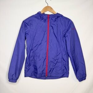 Columbia Kids Windbreaker Jacket in Purple with Red Zipper Size Medium